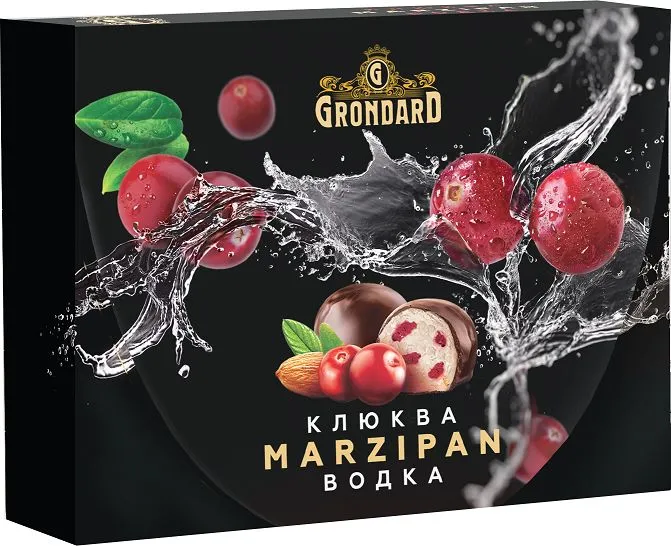  TM Grondard       (10186) Конфеты глазированные Марципановые Клюква и Водка, 98г  в Курске