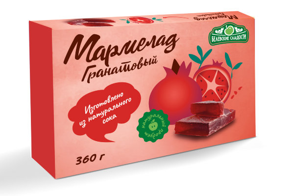 №2 Мармелад  "Гранатовый" белевский 360г  в Курске