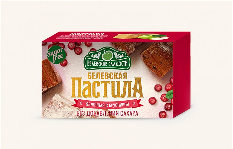  Пастила  200г диетическая с КЛЮКВОЙ, НОВЫЙ ФОРМАТ (4*50г)    в Курске