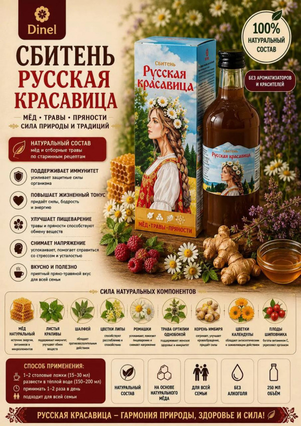 №3 Сбитень Русская красавица, 250мл в Курске